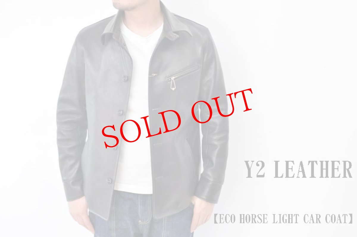 画像1: Y'2 LEATHER ECO HORSE LIGHT CAR COAT EC-77 メンズ　人気　通販 (1)