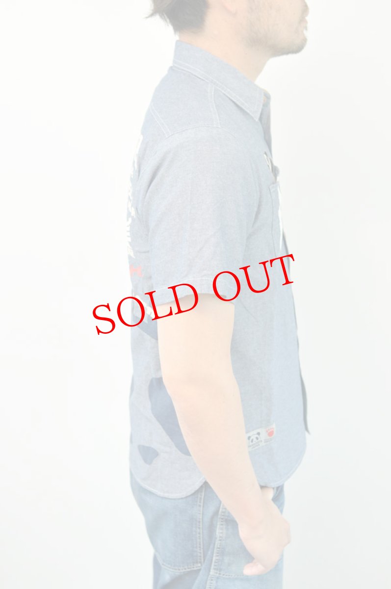 画像2: PANDIESTA JAPAN　SB Honda Pandiesta XL250R S/S シャンブレーシャツ　メンズ　人気　通販 (2)