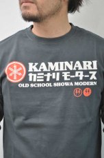 画像3: カミナリ KAMINARI 長袖Tシャツ 43年間　NAVY　KMLT-228　通販　メンズ　カミナリ族 (3)