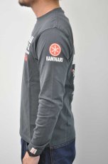 画像4: カミナリ KAMINARI 長袖Tシャツ 43年間　NAVY　KMLT-228　通販　メンズ　カミナリ族 (4)