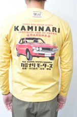 画像1: カミナリ KAMINARI 長袖Tシャツ だるま　CUSTARD　KMLT-229　通販　メンズ　カミナリ族 (1)