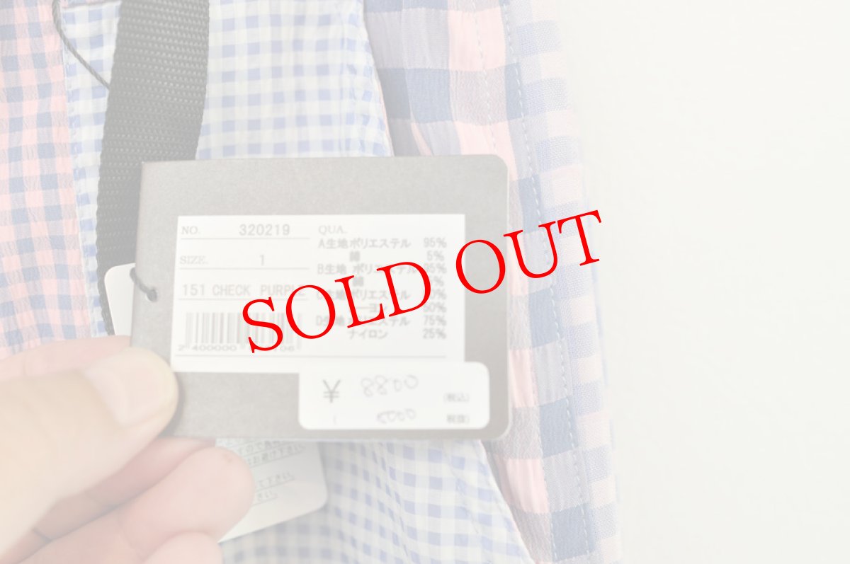 画像8: go slow caravan ストライプ/チェックサイド切替パンツ パープル　レディース　人気　通販 (8)