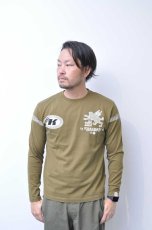 画像2: カミナリ KAMINARI 長袖Tシャツ デートカー　KHAKI　KMLT-230　通販　メンズ　カミナリ族 (2)