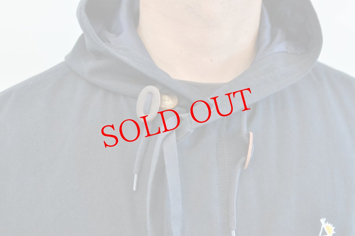 画像2: go slow caravan ライトキャンパス　パネル刺繍モッズコート　NAVY　メンズ　人気　通販 (2)