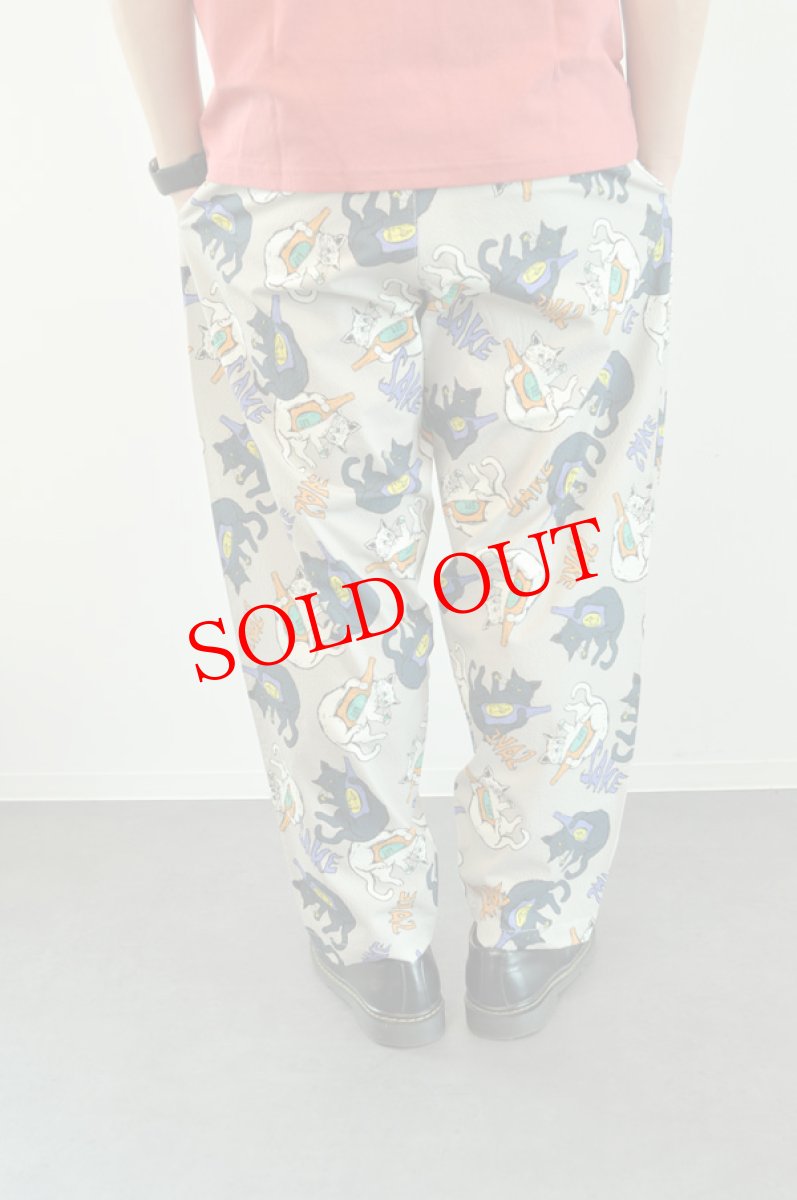 画像3: go slow caravan ストレッチサッカー総柄プリントアンクルパンツ　メンズ　人気　通販 (3)