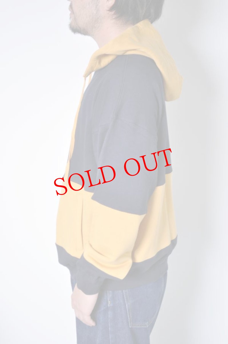 画像4: go slow caravan(ゴースローキャラバン) 空紡糸裏毛 CRAZY バイカラー後付けフーディー メンズ 人気 通販 (4)