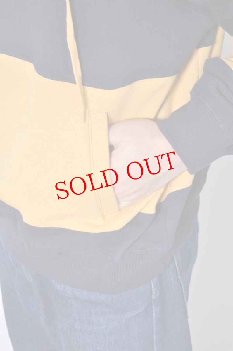 画像3: go slow caravan(ゴースローキャラバン) 空紡糸裏毛 CRAZY バイカラー後付けフーディー メンズ 人気 通販 (3)