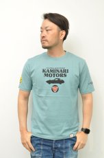 画像2: カミナリ KAMINARI Tシャツ スーパーカー　BLUE.GREEN　KMT-240　通販　メンズ　カミナリ族 (2)