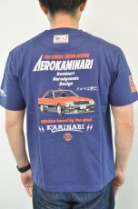 画像1: カミナリ KAMINARI Tシャツ カーチェイス　ブルー　KMT-239　通販　メンズ　カミナリ族 (1)