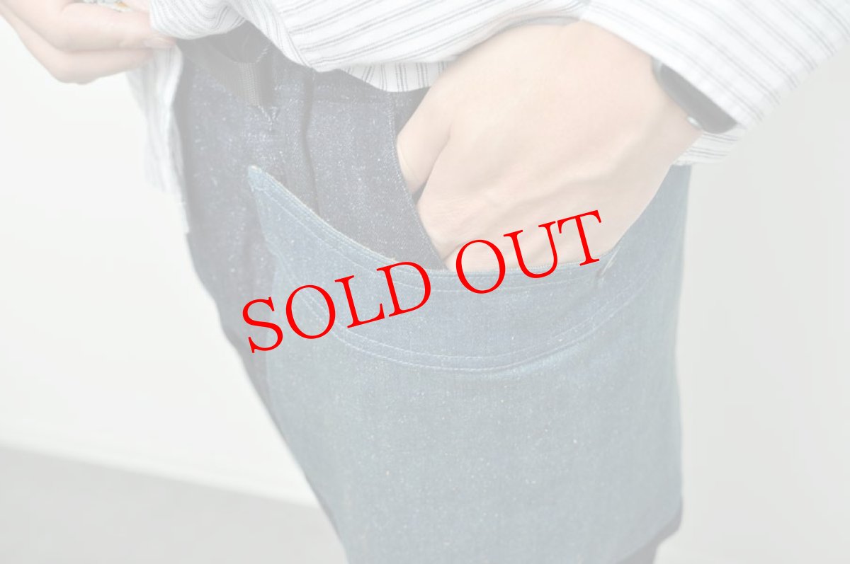 画像6: go slow caravan　ストレッチネップデニム脇ポケイージーパンツ　INDIGO濃　メンズ　人気　通販 (6)