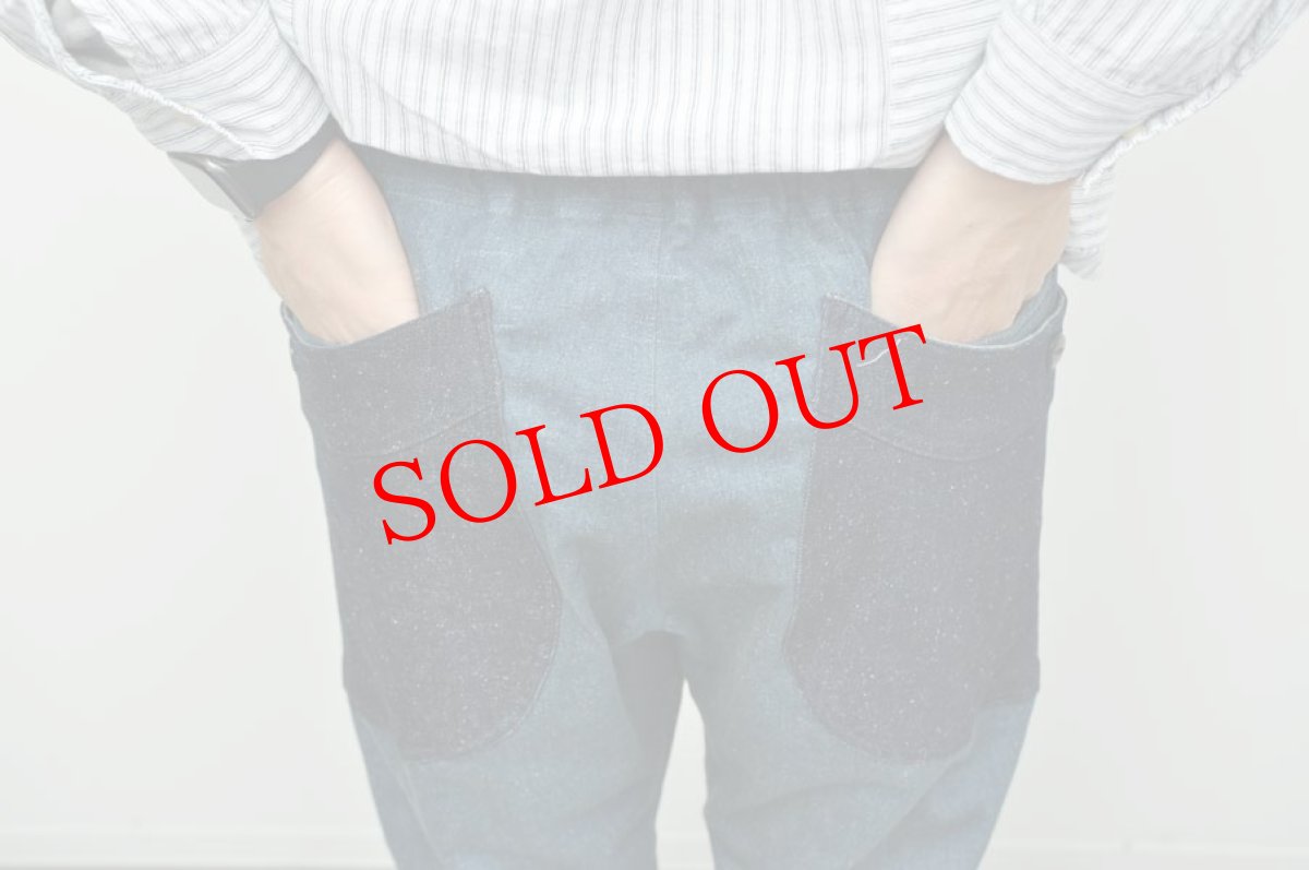 画像9: go slow caravan　ストレッチネップデニム脇ポケイージーパンツ　INDIGO中濃　メンズ　人気　通販 (9)