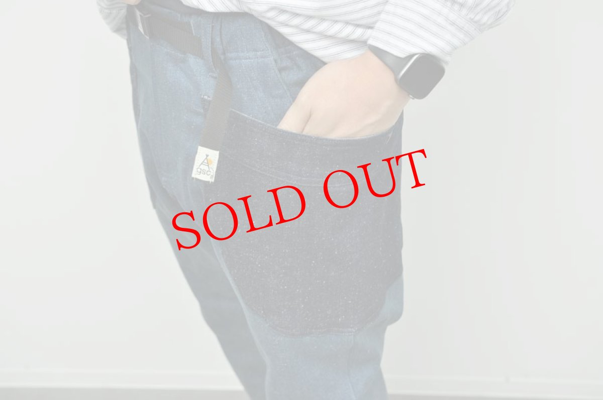 画像7: go slow caravan　ストレッチネップデニム脇ポケイージーパンツ　INDIGO中濃　メンズ　人気　通販 (7)