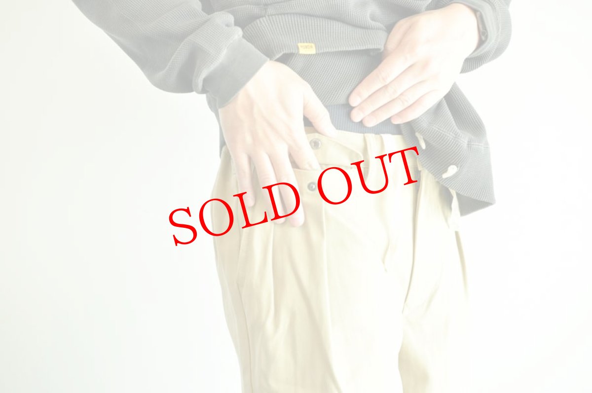 画像9: Cobmaster コットンヘリンボーン2タックチノパンツ　ベージュ　メンズ　人気　通販 (9)