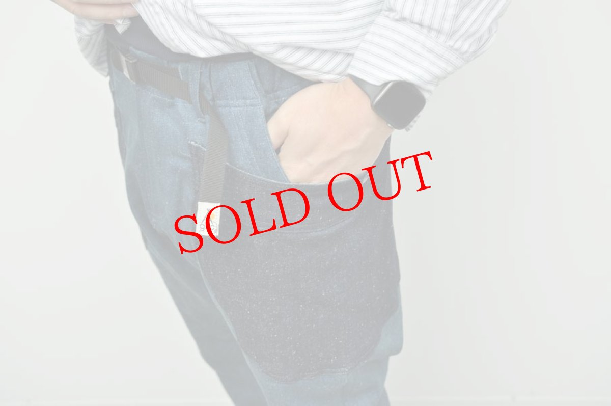 画像6: go slow caravan　ストレッチネップデニム脇ポケイージーパンツ　INDIGO中濃　メンズ　人気　通販 (6)