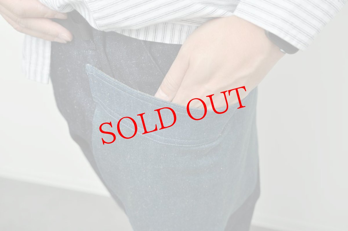 画像7: go slow caravan　ストレッチネップデニム脇ポケイージーパンツ　INDIGO濃　メンズ　人気　通販 (7)