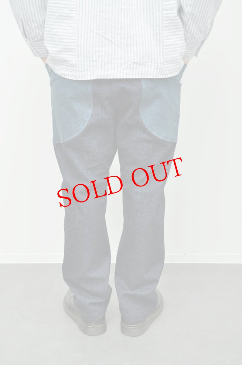 画像3: go slow caravan　ストレッチネップデニム脇ポケイージーパンツ　INDIGO濃　メンズ　人気　通販 (3)