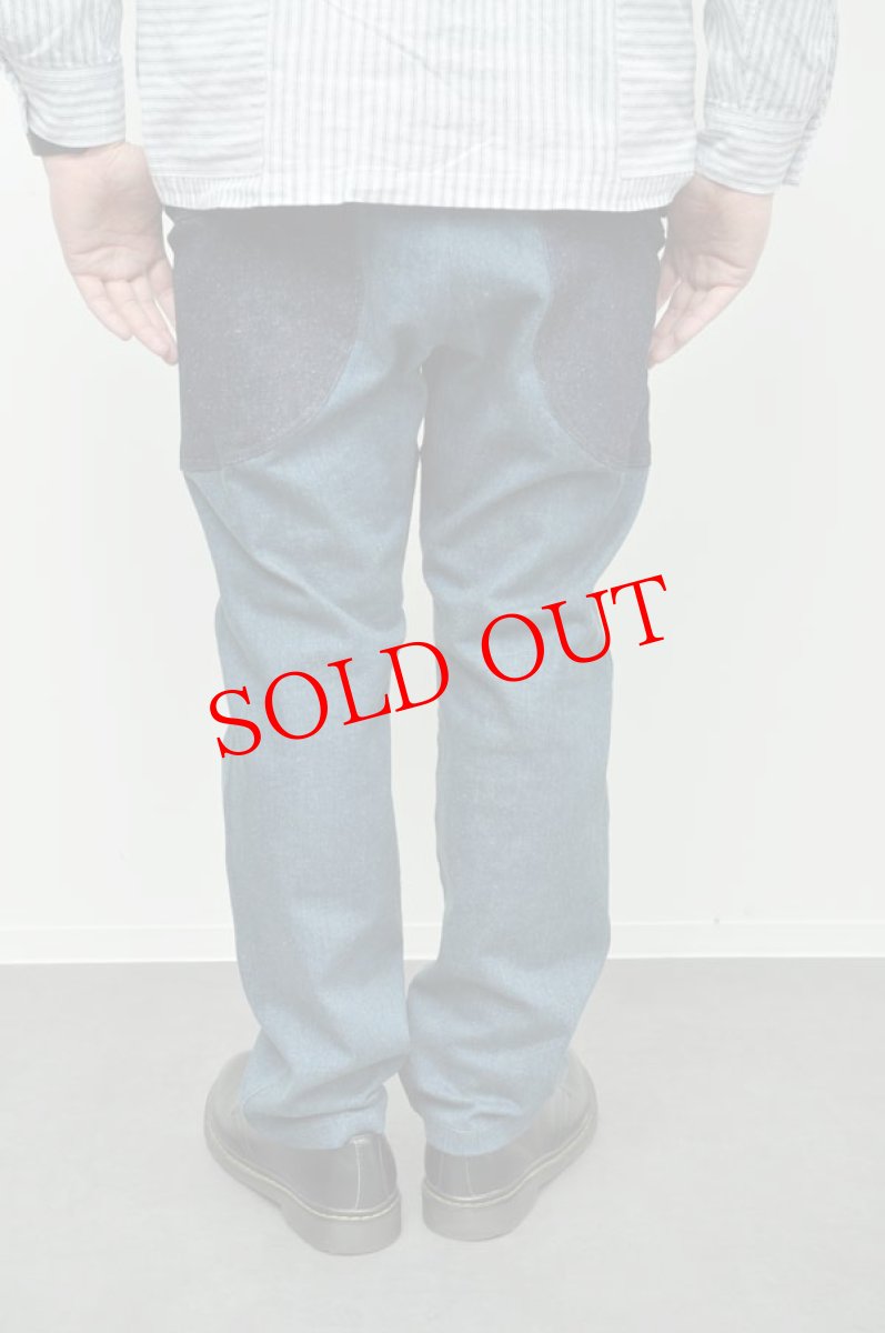 画像3: go slow caravan　ストレッチネップデニム脇ポケイージーパンツ　INDIGO中濃　メンズ　人気　通販 (3)