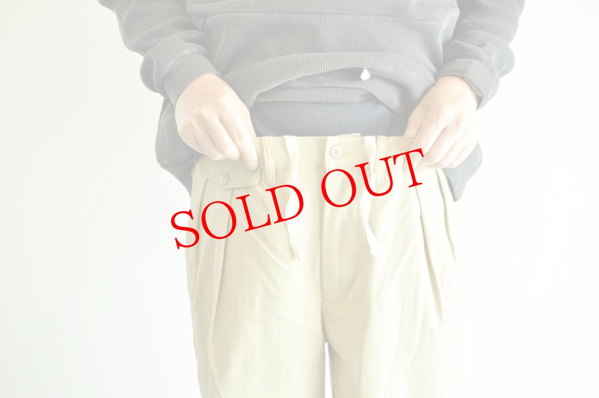 画像5: Cobmaster コットンヘリンボーン2タックチノパンツ　ベージュ　メンズ　人気　通販 (5)