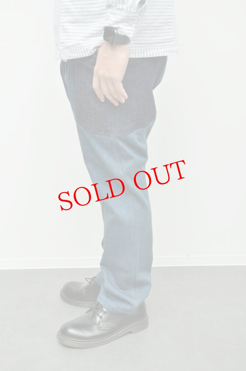 画像2: go slow caravan　ストレッチネップデニム脇ポケイージーパンツ　INDIGO中濃　メンズ　人気　通販 (2)