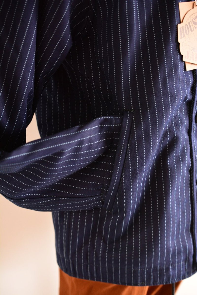 画像3: HOUSTON ヒューストン 51408 SELVIDGE DUCK N-1 DECK JACKET WABASH/セルビッジダックN-1デッキジャケット ウォバッシュ　メンズ 人気 通販 (3)