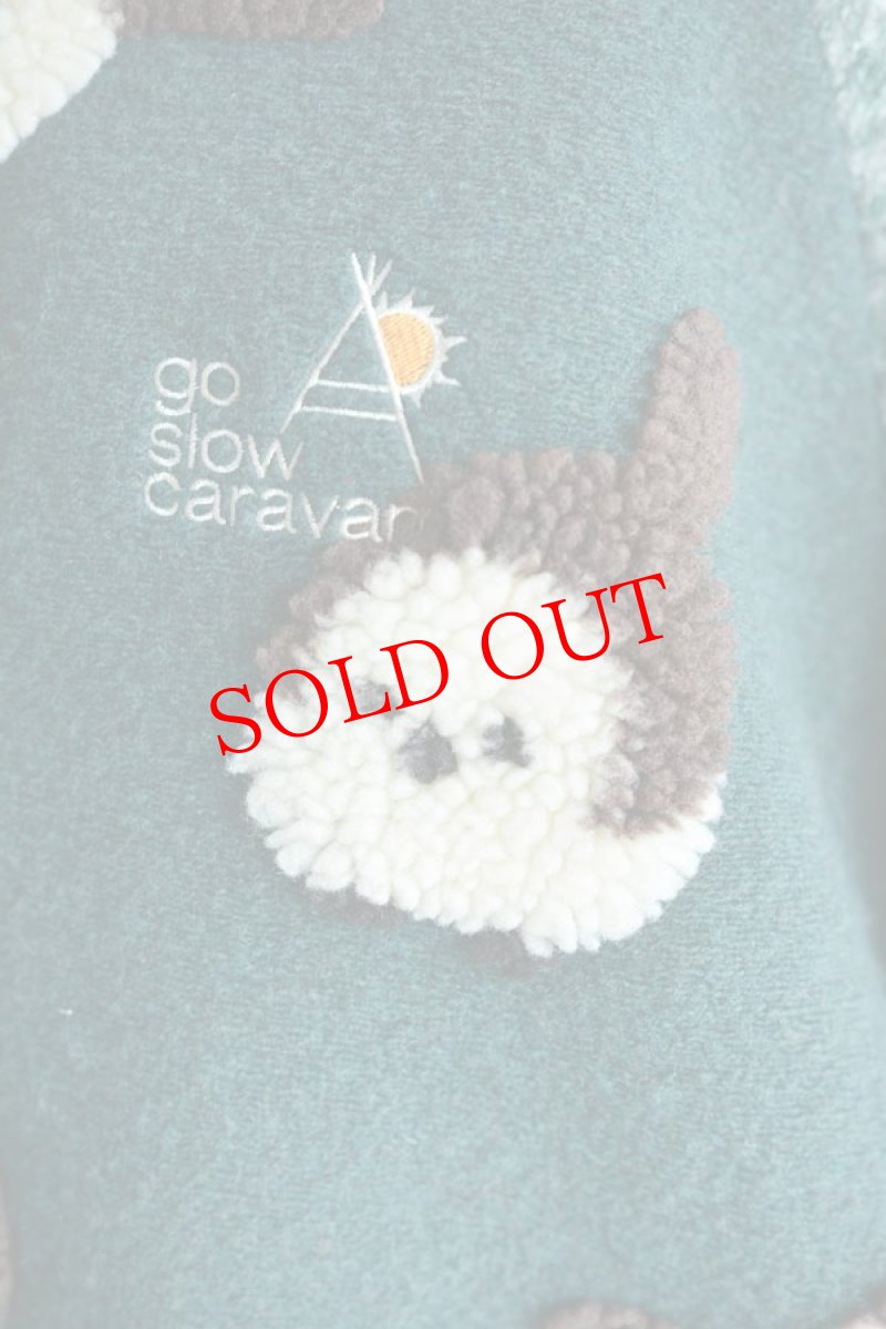 画像3: go slow caravan(ゴースローキャラバン) オリジナルジャガードボアステンカラーコンチョコート シマエナガ　レディース 人気 通販 (3)