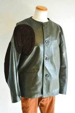 画像1: Y'2 LEATHER OIL SOFT HORSE 50'S SHOOTING JACKET OB-155 olive 44 メンズ　人気　通販 (1)