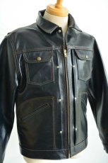 画像2: Y'2 LEATHER INDIGO HORSE Model 60'S DENIM ZIP JACKET IB-161メンズ 人気 通販 (2)