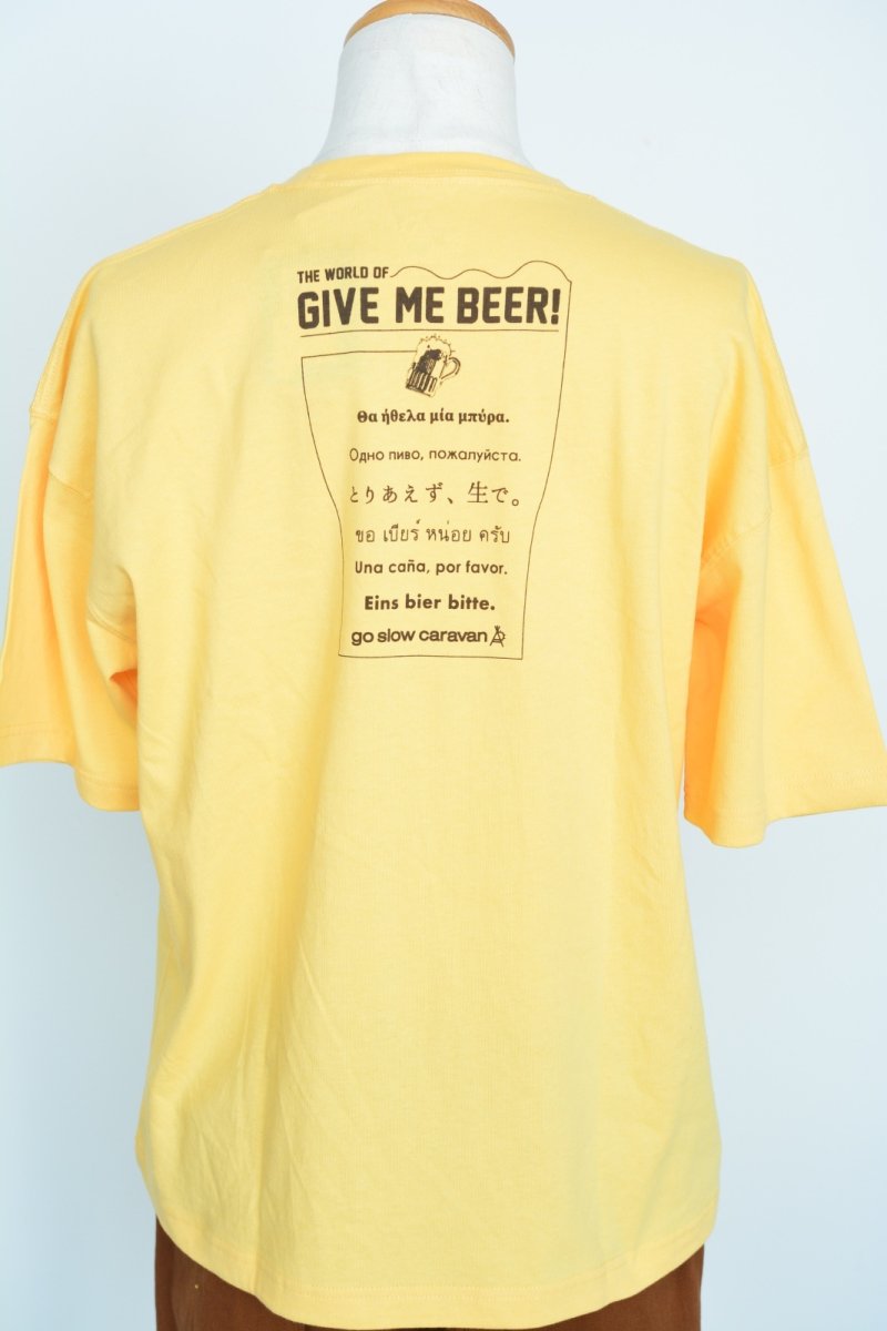 画像4: go slow caravan USAコットン　GIVE ME BEER! ゆったりT　ゴースローキャラバン　通販 (4)