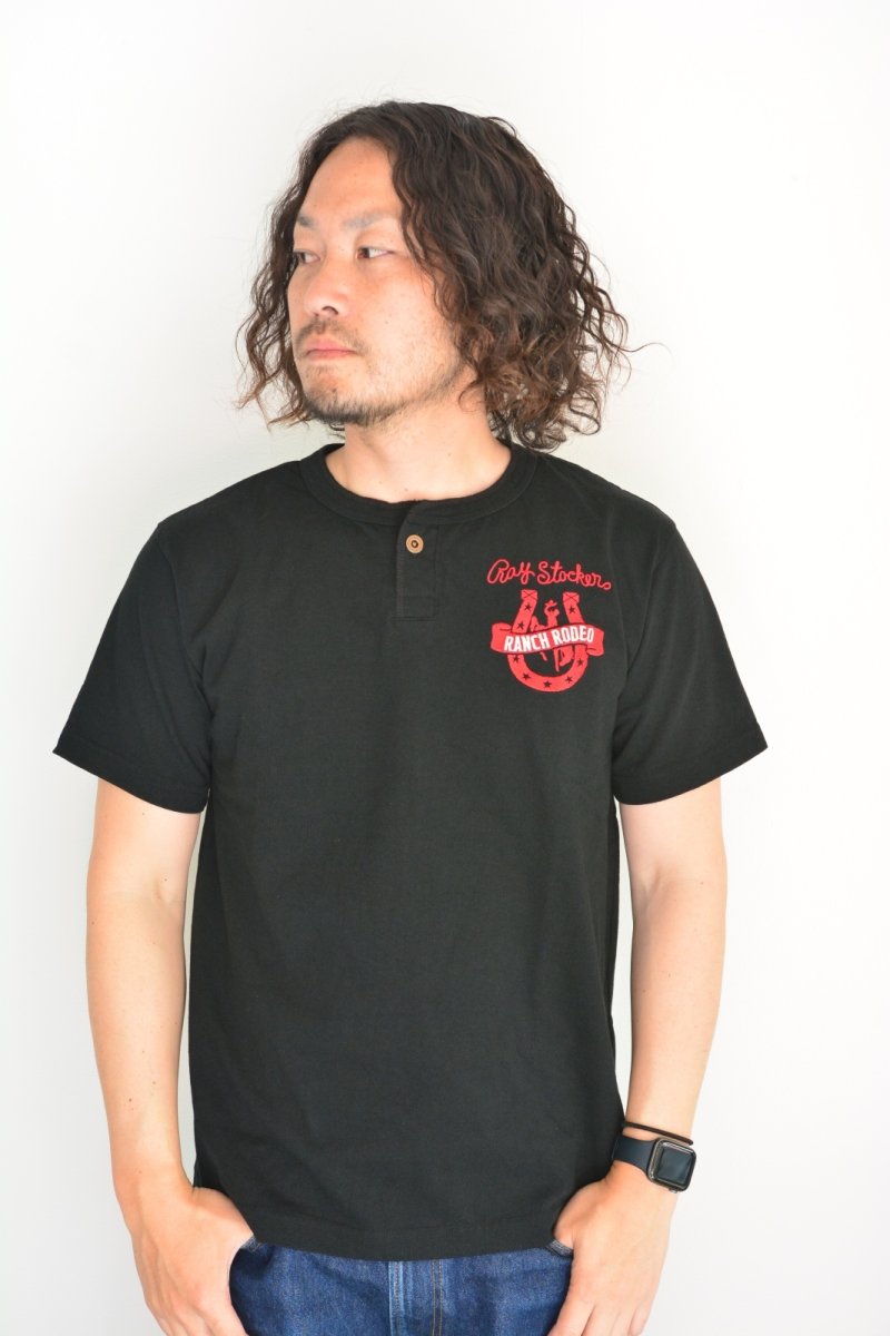 画像1: GUNZ  RAY STOCKER RANCH RODEO １つボタンヘンリー　刺繍　Tシャツ　アメカジ　ビンテージスタイル (1)