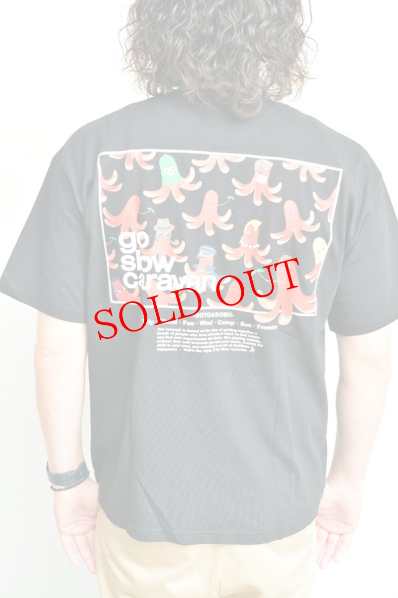 画像1: go slow caravan USA/C スクエアLOGOバックプリントゆったりTEE メンズ 人気 通販 (1)