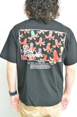 画像1: go slow caravan USA/C スクエアLOGOバックプリントゆったりTEE メンズ 人気 通販 (1)