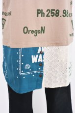 画像3: LIME 26/-天竺ロゴ総柄プリント 裾シャツ風タンクトップ ベージュ レディース 人気 通販 (3)