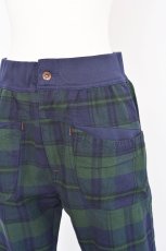 画像2: LIME ストレッチ布帛 ウエストリブパンツ ブラックウォッチ レディース 人気 通販 (2)