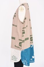 画像5: LIME 26/-天竺ロゴ総柄プリント 裾シャツ風タンクトップ ベージュ レディース 人気 通販 (5)