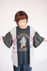 画像2: LIME MIX天竺 袖フリル切替Tシャツ レディース 人気 通販 (2)
