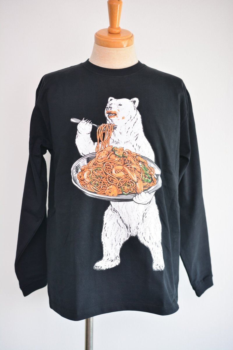 画像1: go slow caravan 超ヘビーUSA/C ナポリタンクマ ロングスリーブ TEE  メンズ　人気　通販 (1)