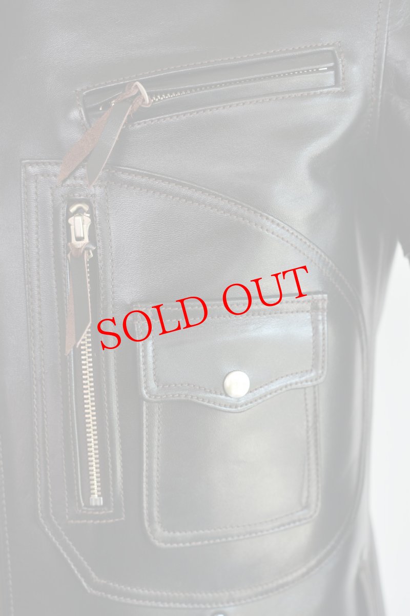 画像2: Y'2 LEATHER (ワイツーレザー) VINTAGE HORSE D-POCKET DOUBLE RIDERS HR-55 メンズ　人気　通販 (2)