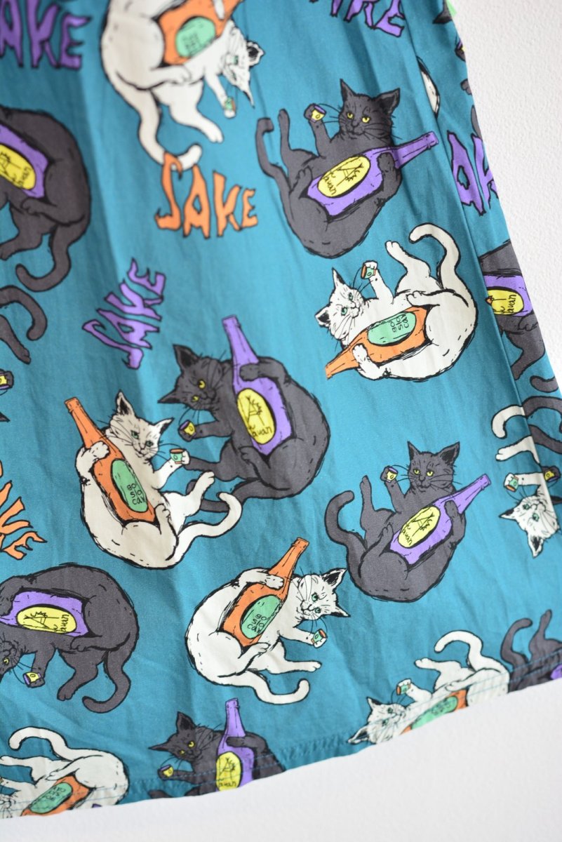 画像4: go slow caravan 猫と晩酌 ウエストリブフレアスカート レディース 人気 通販 (4)