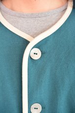 画像2: go slow caravan 空紡糸裏毛 ゆったりカーディガン BLUE GREEN メンズ 人気 通販 (2)