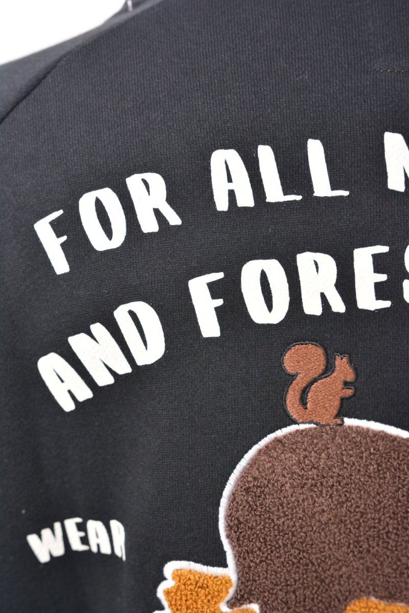 画像3: COBMASTER/コブマスター 裏毛×プリント カーディガン ブラック メンズ 人気 通販 (3)