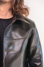 画像2: Y'2 LEATHER ANILINE STEER ROUNDED HEM CAR COAT LSC-76-C メンズ 人気 通販 (2)