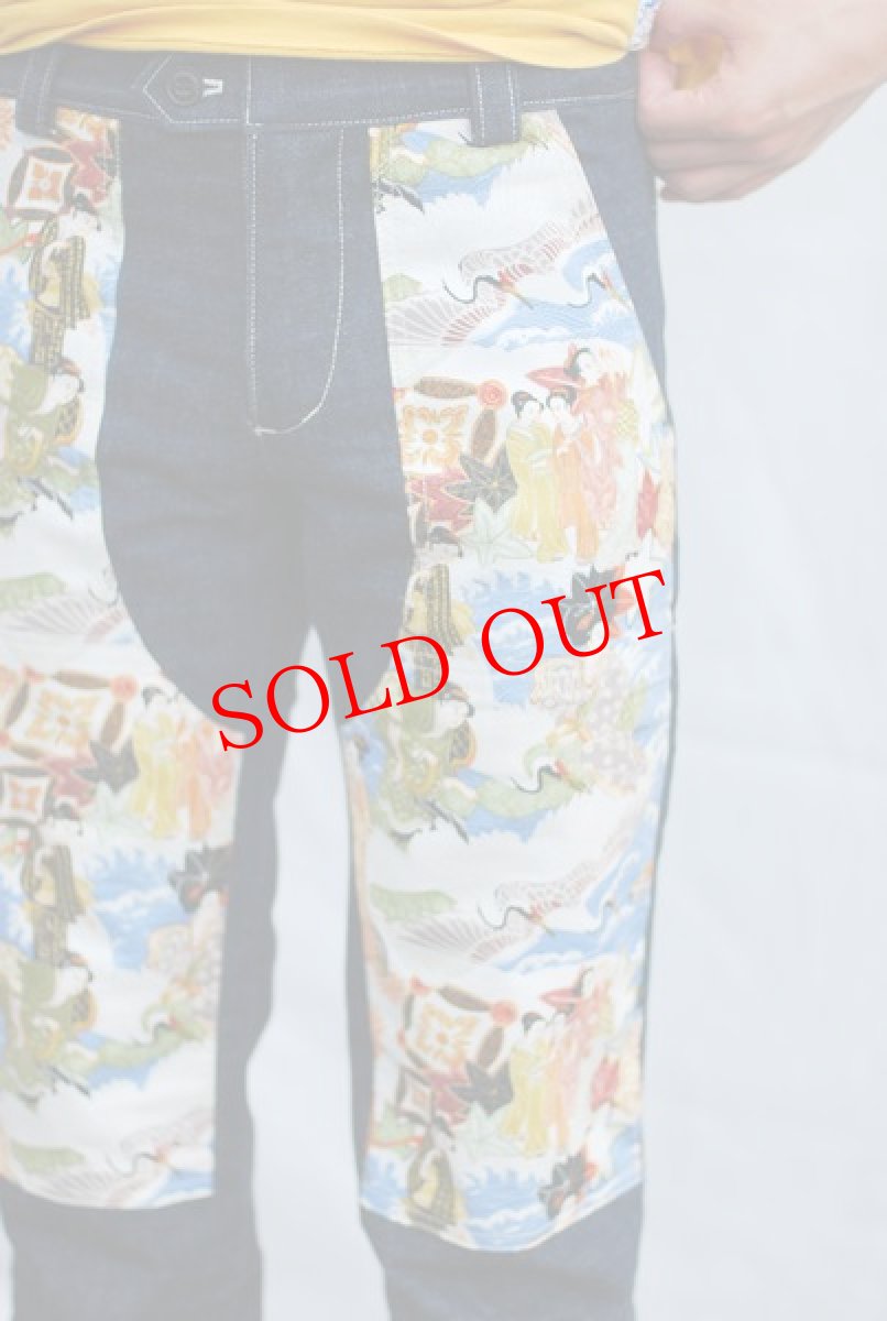 画像3: ＫＥＩ’Ｓ　デニム和柄ダブルニーパンツ (3)