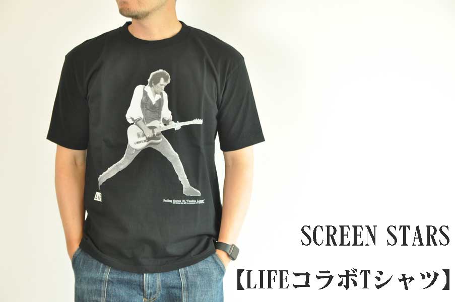 画像1: SCREEN STARS LIFEコラボTシャツ　キース・リチャーズ　メンズ　人気　通販 バンドT (1)