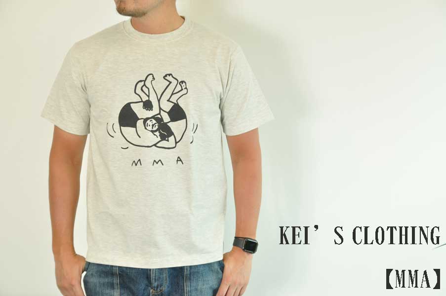 画像1: KEI'S CLOTHING ケイズクロージング　MMA 半袖Tシャツ　オートミール　メンズ　レディース　人気　通販 (1)