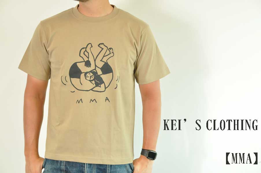 画像1: KEI'S CLOTHING ケイズクロージング　MMA 半袖Tシャツ　サンドカーキ　メンズ　レディース　人気　通販 (1)