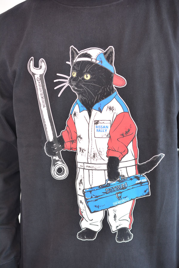 NISSAN × go slow caravan　猫 go slow caravan tシャツ NISSAN×gsc 超ヘビーUSA/C RALLY